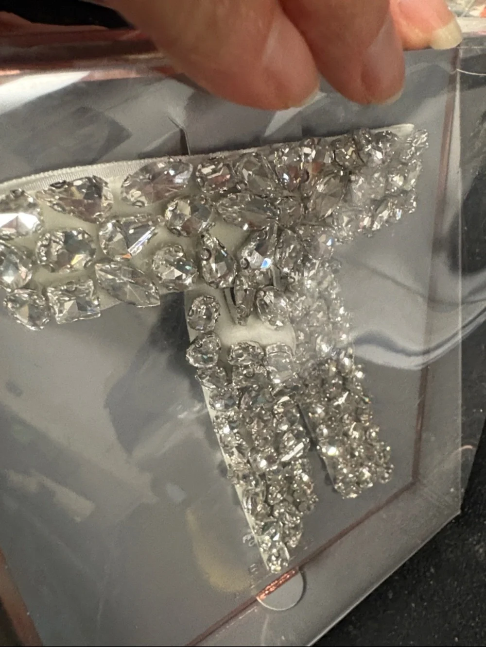 Believe by Brilliance Silver Crystal Barrette Hair Clip